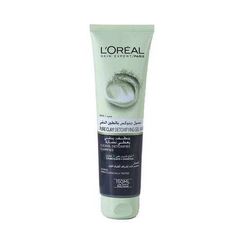 L'Oreal Pure Clay Detoxifying Gel Wash - Fustanystore